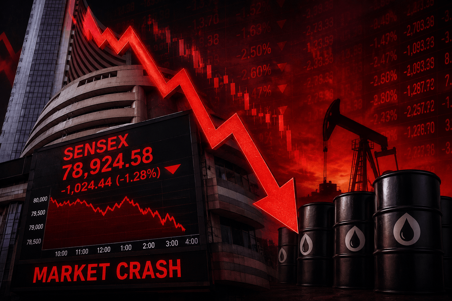 Black Monday on Dalal Street! Sensex Crashes 1,000 Points as Trump's Threat