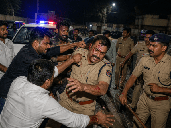 Drunk Mob Attacks Police Team During Midnight Patrol; PSI Injured in Brutal Assault