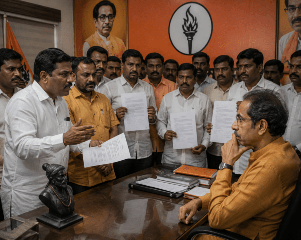 Major Blow to Thackeray in Parbhani: 82 Leaders Resign Following District Chief’s Removal