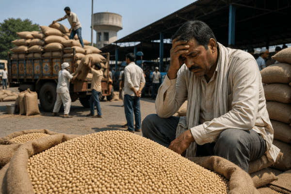 Soybean Price Hike Halted by Imports; Government's Move Ahead of New Season Worries Farmers.

