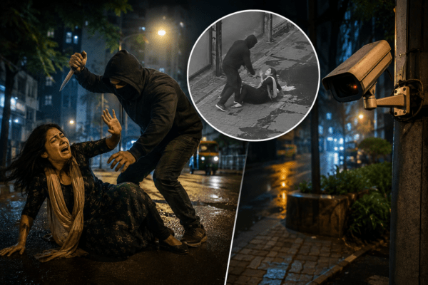 Mumbai Shocker: Chilling Midnight Knife Attack on Woman in Andheri Caught on CCTV
