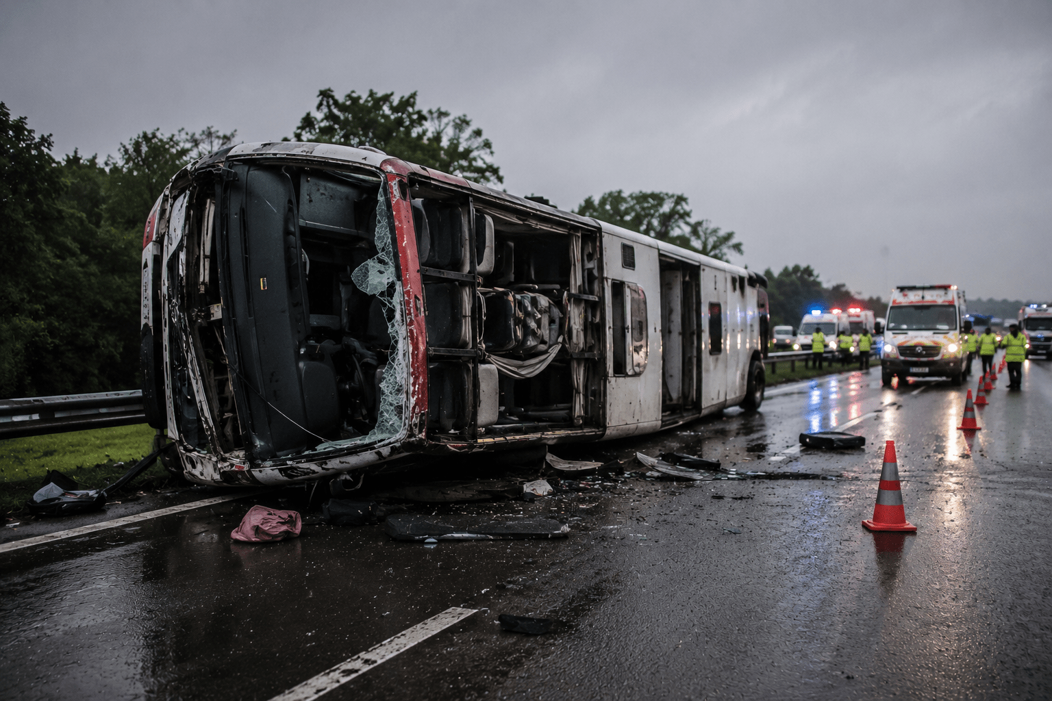 Double-Decker Bus Flips Over on Lucknow-Agra Highway; 6 Killed Including Cop and Prisoner