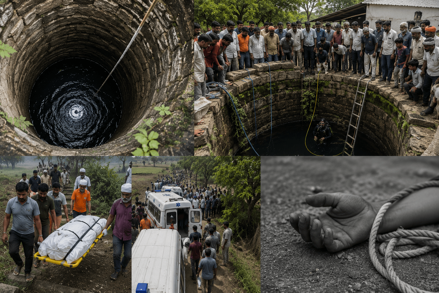 Father and Two Sons Drown in Well During Rescue Attempt