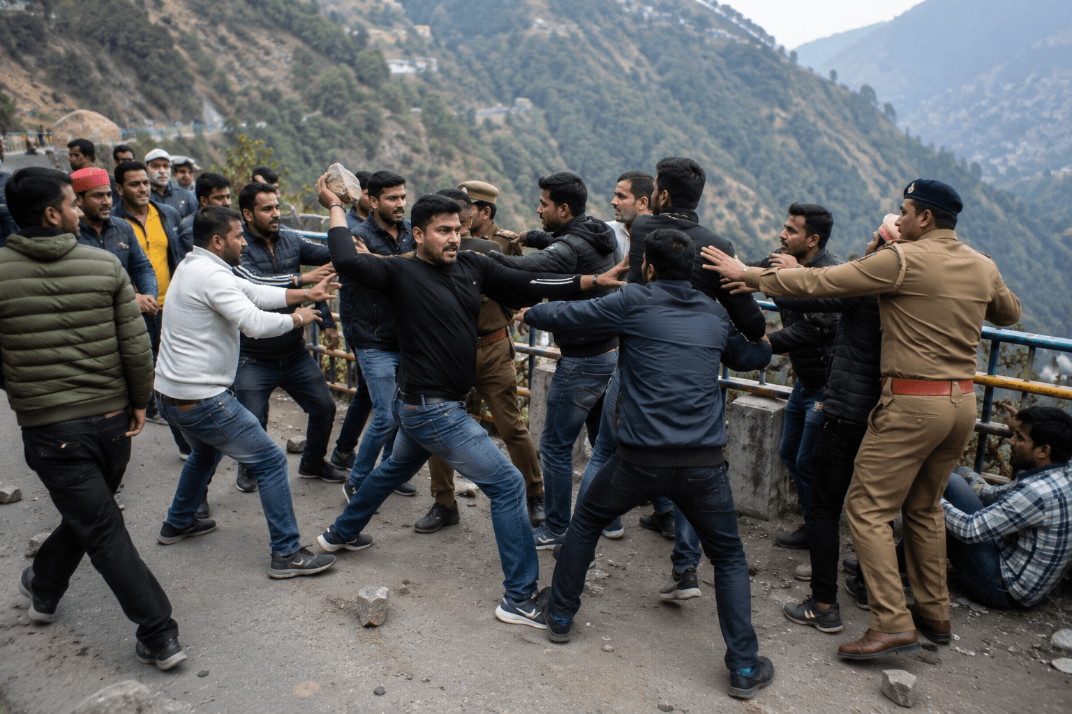 Mumbai Tourist Brutally Attacked and Chased with Stones Near Mussoorie as Police Watch Lip-Locked!