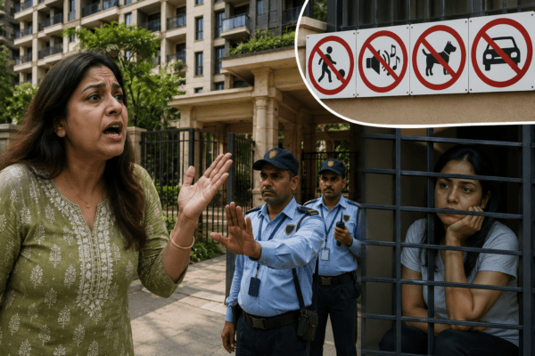"It's a Jail!" Woman Slams Luxury Housing Society in Viral Video Over Strict Rules.
