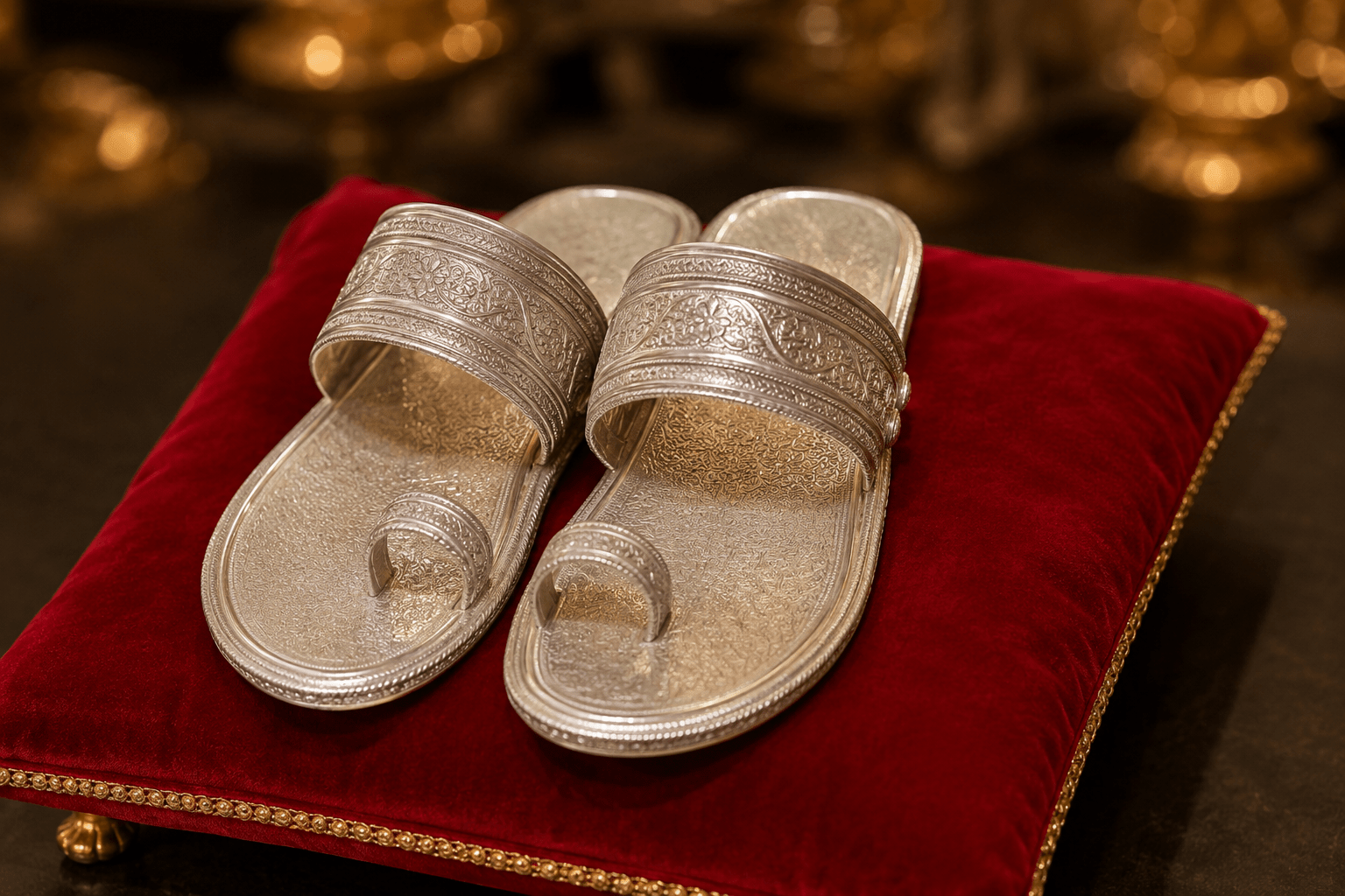 Kolhapur Father-in-Law Gifts Son-in-Law Unique 1.5 KG Silver Slippers Worth Lakhs!