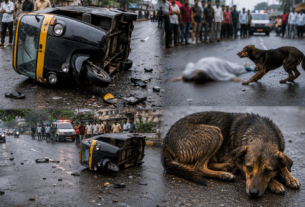 Rickshaw Driver Loses Life After Auto Overturns While Avoiding a Stray Dog; Local Outrage Sparks!