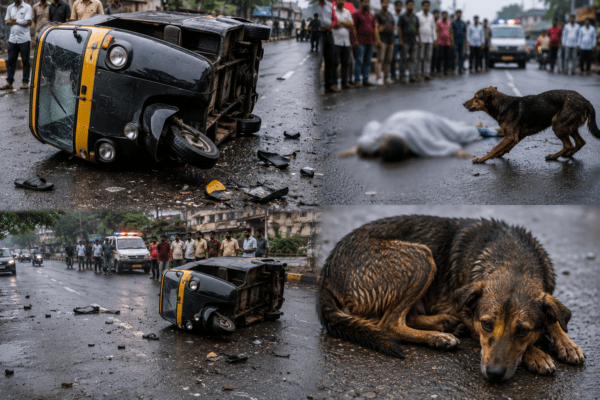 Rickshaw Driver Loses Life After Auto Overturns While Avoiding a Stray Dog; Local Outrage Sparks!