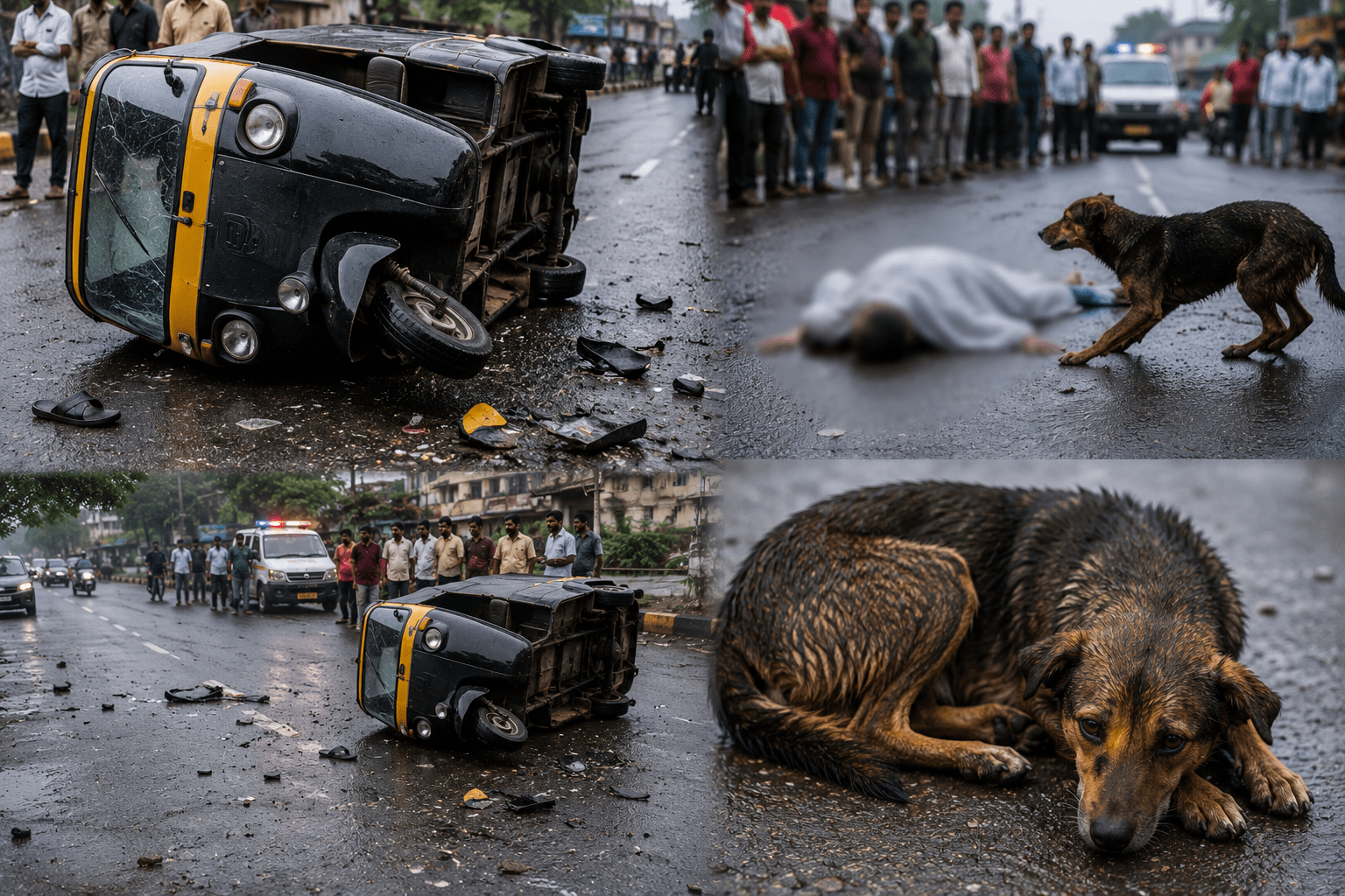 Rickshaw Driver Loses Life After Auto Overturns While Avoiding a Stray Dog