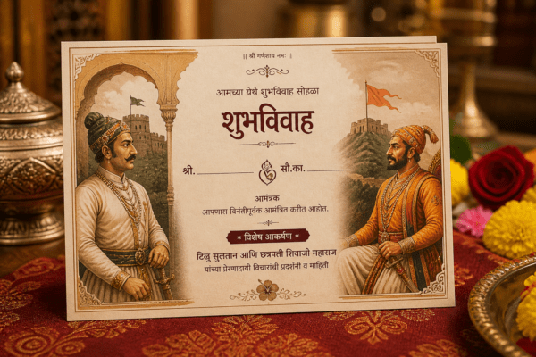 Controversy in Amravati: Wedding Card Featuring Tipu Sultan and Shivaji Maharaj Goes Viral; Police Intervention Sought