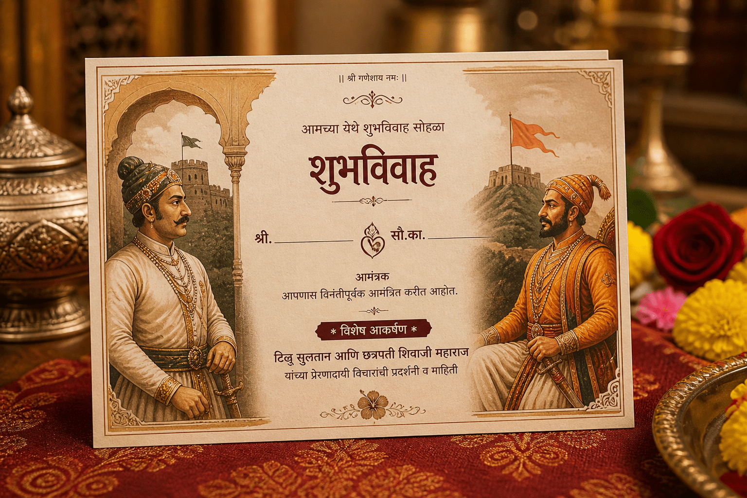 Wedding Card Featuring Tipu Sultan and Shivaji Maharaj Goes Viral; Police Intervention Sought
