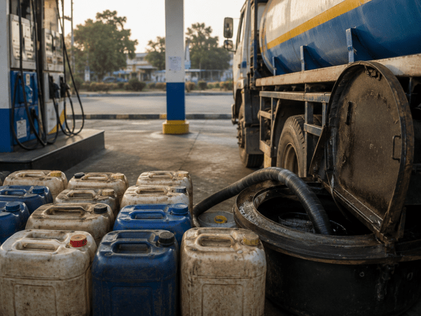 Fake Fuel Crisis Busted: Guardian Minister Sanjay Shirsat Conducts Surprise Raid on Petrol Pump Hoarding 3,000 Liters of Diesel!