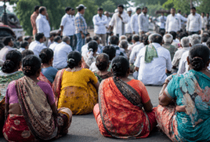 Crisis at Gokul Sugar: Farmers and Women Stage Overnight Protest on Streets Over Rs130 Crore Unpaid Cane Bills