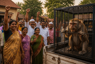 Terror in Solankur Ends: Rogue Monkey Captured After Injuring Over 70 Residents in Kolhapur!