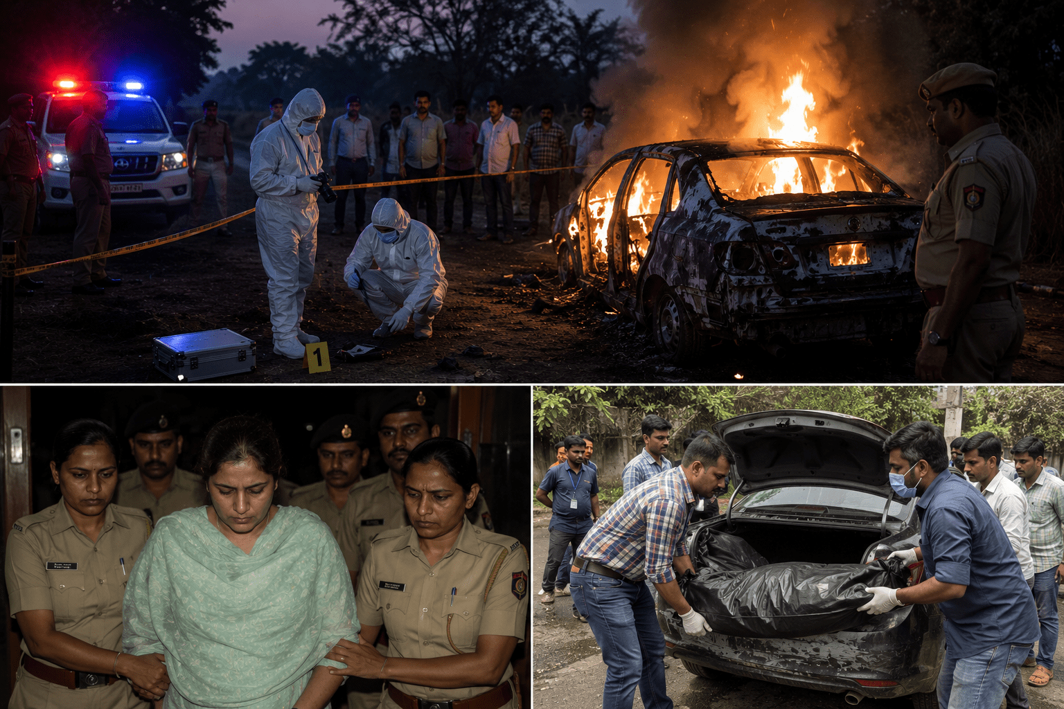Horrific Crime: Congress Leader Ramsingh Choudhari Murdered by First Wife, Body Burned in Car to Destroy Evidence!