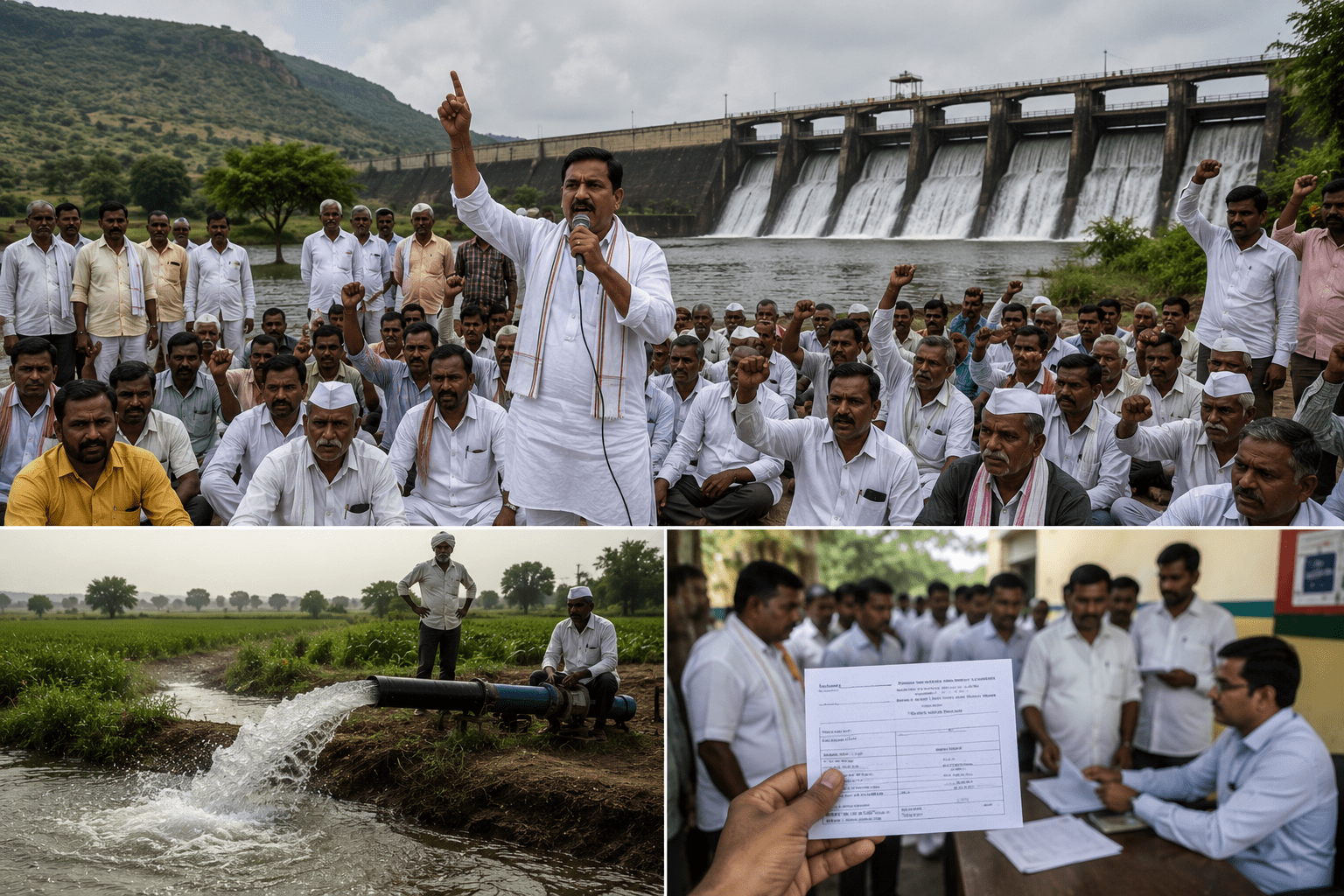 Irrigation Crisis in Kolhapur: Farmers Face New Water Tax Burden for Dam and River Water Usage!