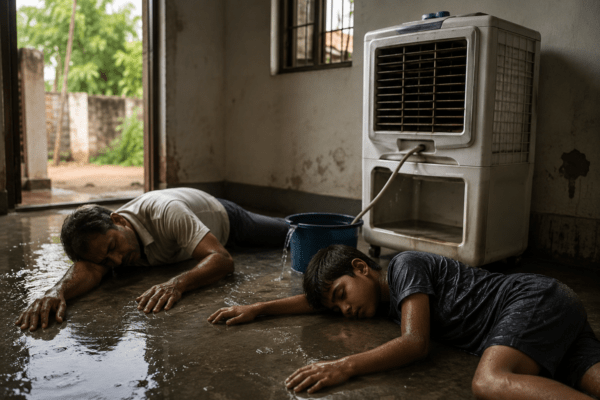 Heartbreaking Tragedy in Chandrapur: Father and Son Electrocuted While Fixing Cooler.