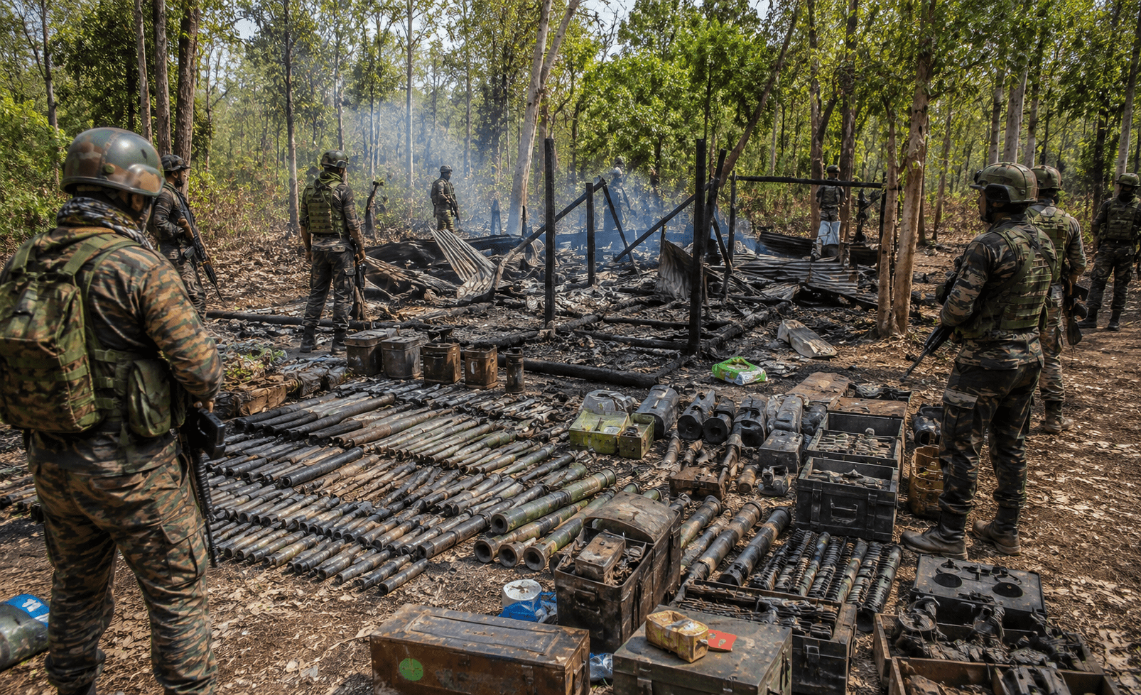 'Operation Final Strike' Success: Maoist Arms Factory Destroyed in Gadchiroli Forest.