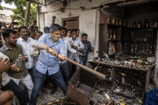 MLA Rohit Pawar Takes Aggressive Action, Vandalizes Illegal Liquor Den in Hadapsar! 