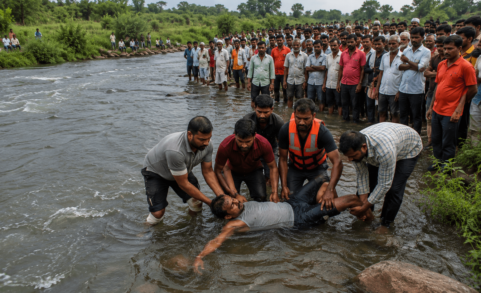 Heartbreaking Tragedy in Chandrapur: Uncle Drowns While Trying to Save Nephew in Vana River.