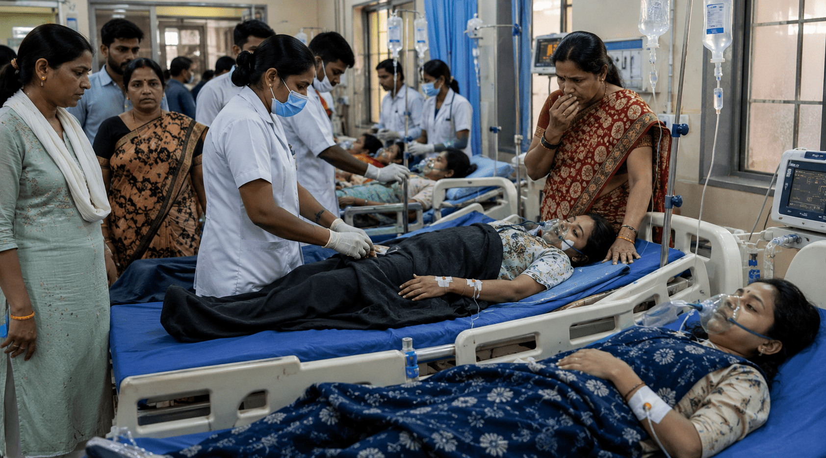 Food Poisoning Crisis: 22 Hospitalized After Consuming Stale Meal in Shahapur, One Patient in Critical Condition.