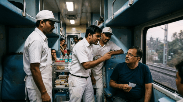 Pantry Staff Threaten Passenger for Asking Bill on Lichchvi Express; Viral Video Sparks Outrage!
