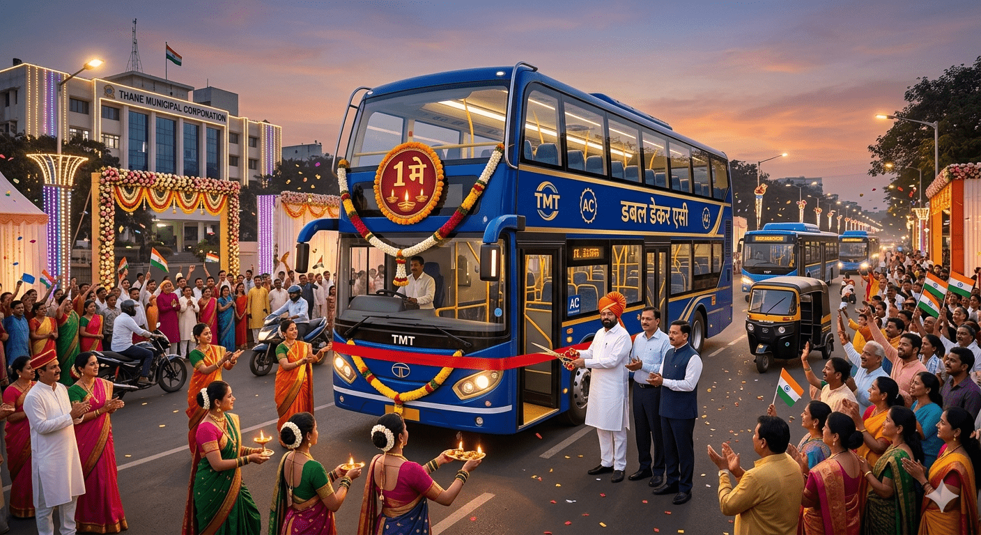 City Gets Its First TMT Double-Decker AC Bus This Maharashtra Day!