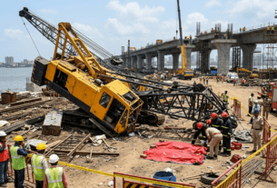Tragedy at Infrastructure Site: Two Workers Killed as Massive Crane Collapses at Dahisar-Bhayander Link Road Project