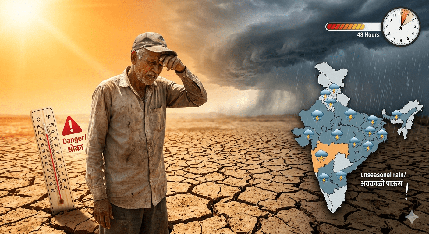 Maharashtra Braces for Scorching Heat While 11 States Face Unseasonal Rain and Storms