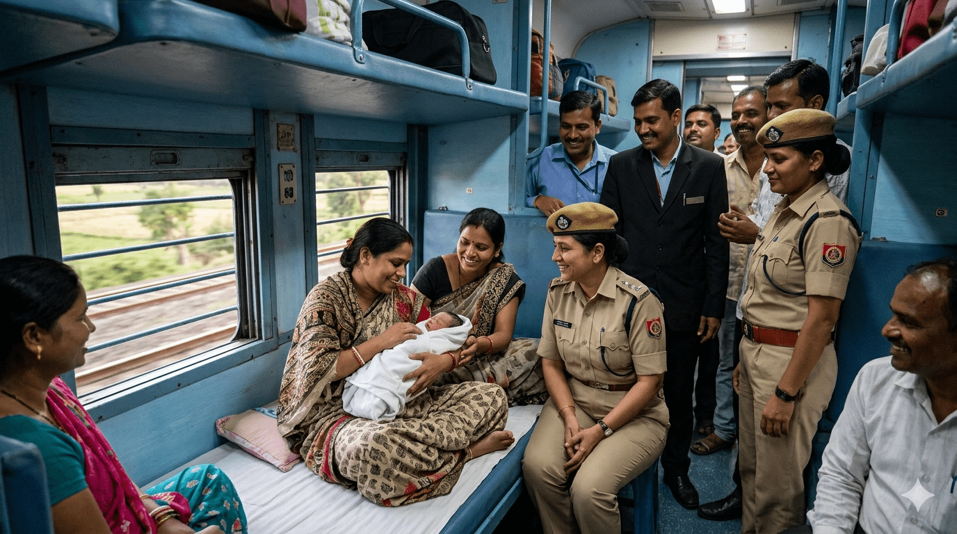 Woman Gives Birth to Healthy Baby Boy Aboard Pune-Supaul Express