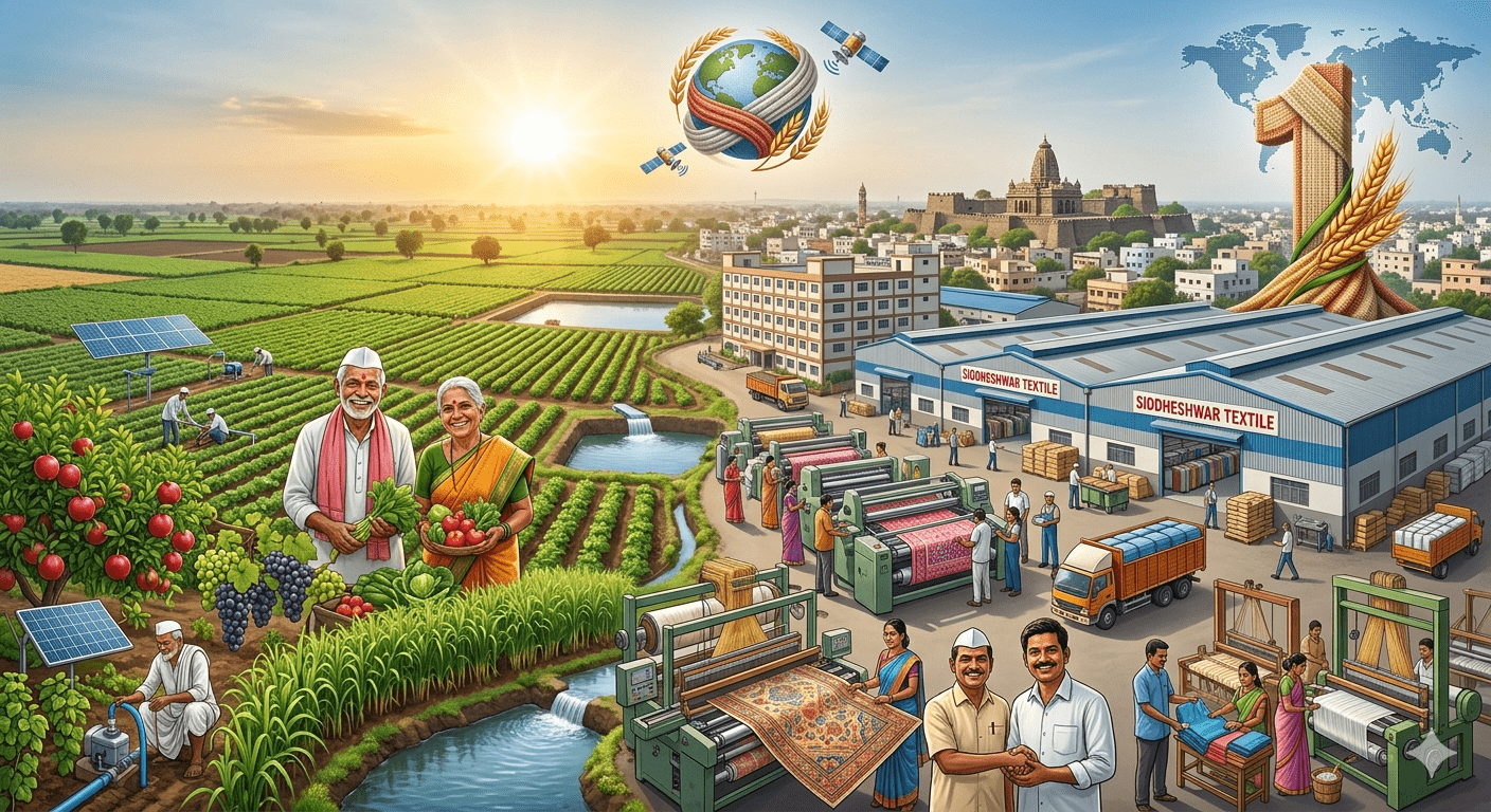 How Solapur Became Maharashtra’s Leading Hub for Agriculture and Textiles