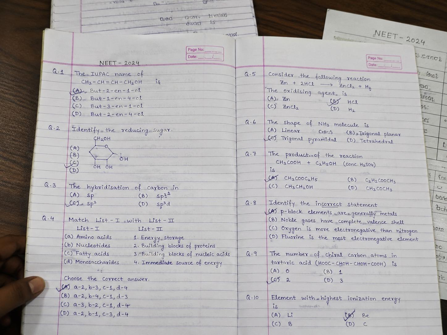 Handwritten Exam Questions Found in Students' Notebooks, Shocking Evidence Seized!