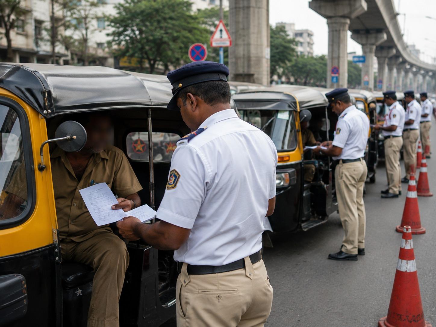 142 Rickshaw Drivers Fail Marathi Language Test in Special Inspection Drive!