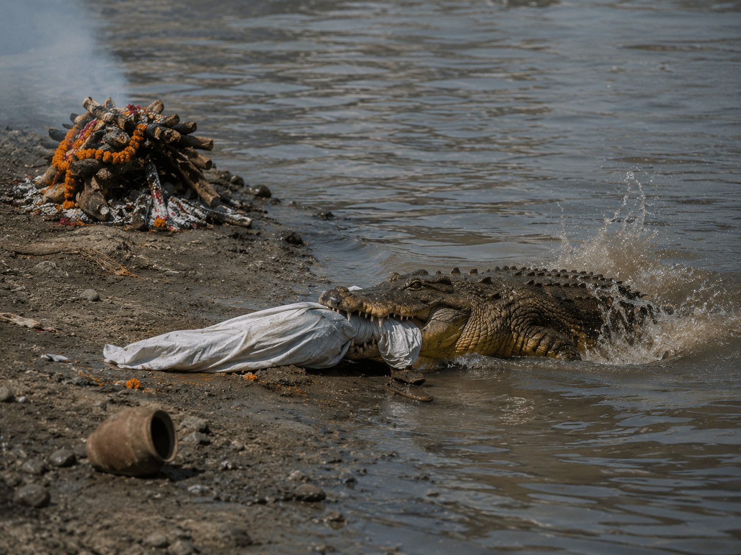 Son-in-Law Dragged Away by Crocodile During Mother-in-Law's Funeral Rites!