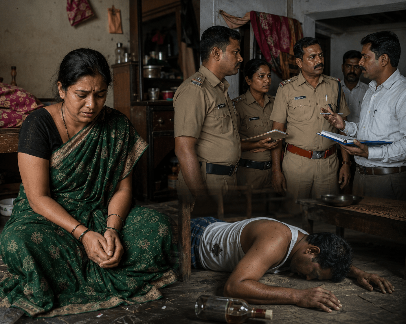 Fed Up with Alcohol Addiction and Abuse, Wife Strangles Husband to Death!
