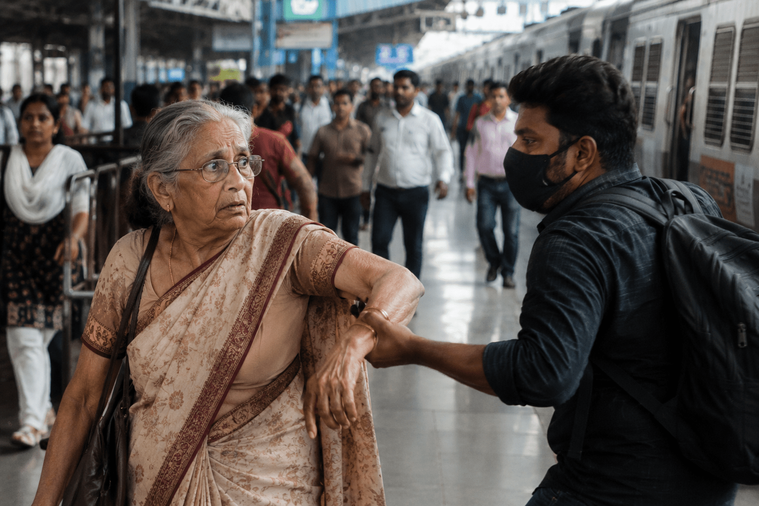 Thief Uses Shove-and-Steal Trick to Snatched 24-Gram Gold Bangle from 75-Year-Old Grandmother!