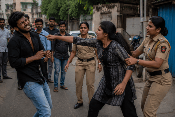 Woman Attacks Youth with Sharp Weapon in Vishrantwadi; Accused Arrested.