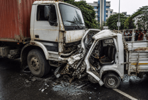 Tragic End at Narhe: 22-Year-Old Driver Crushed to Death After Speeding Container Rams Pickup Near Hotel Pigara