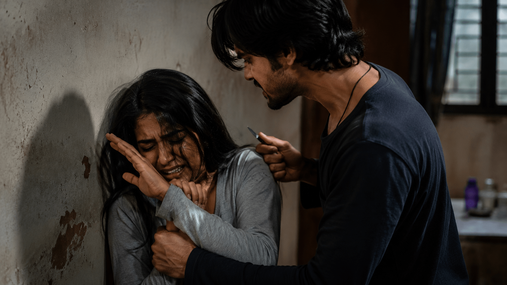 Refusal leads to a brutal blade attack on a woman by her live-in partner in Alephata!