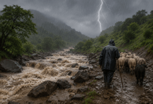 Cloudburst-Like Torrential Rain Lashes District; Shepherd Tragically Killed in Lightning Strike