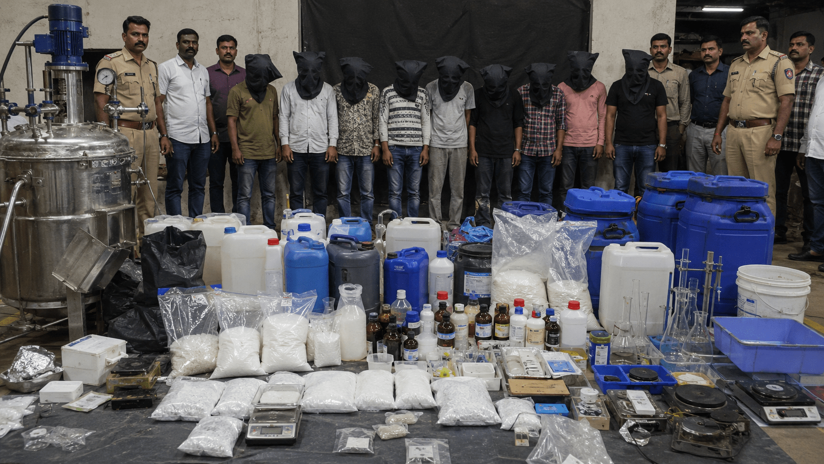 Major Drugs Bust! Pune Police Thwart MD Drug Factory Plot in Wagholi