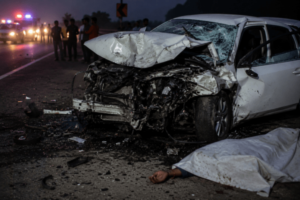 Fatal Collision! Youth Killed on the Spot in Horrific Car Crash on Nanded-Bidar Highway