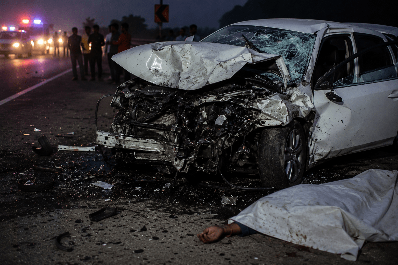 Youth Killed on the Spot in Horrific Car Crash on Nanded-Bidar Highway