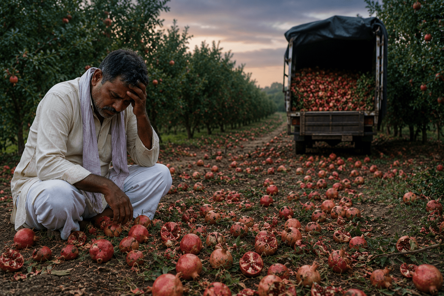 Pomegranates Worth Rs.20 Lakh Stolen Overnight in Solapur!