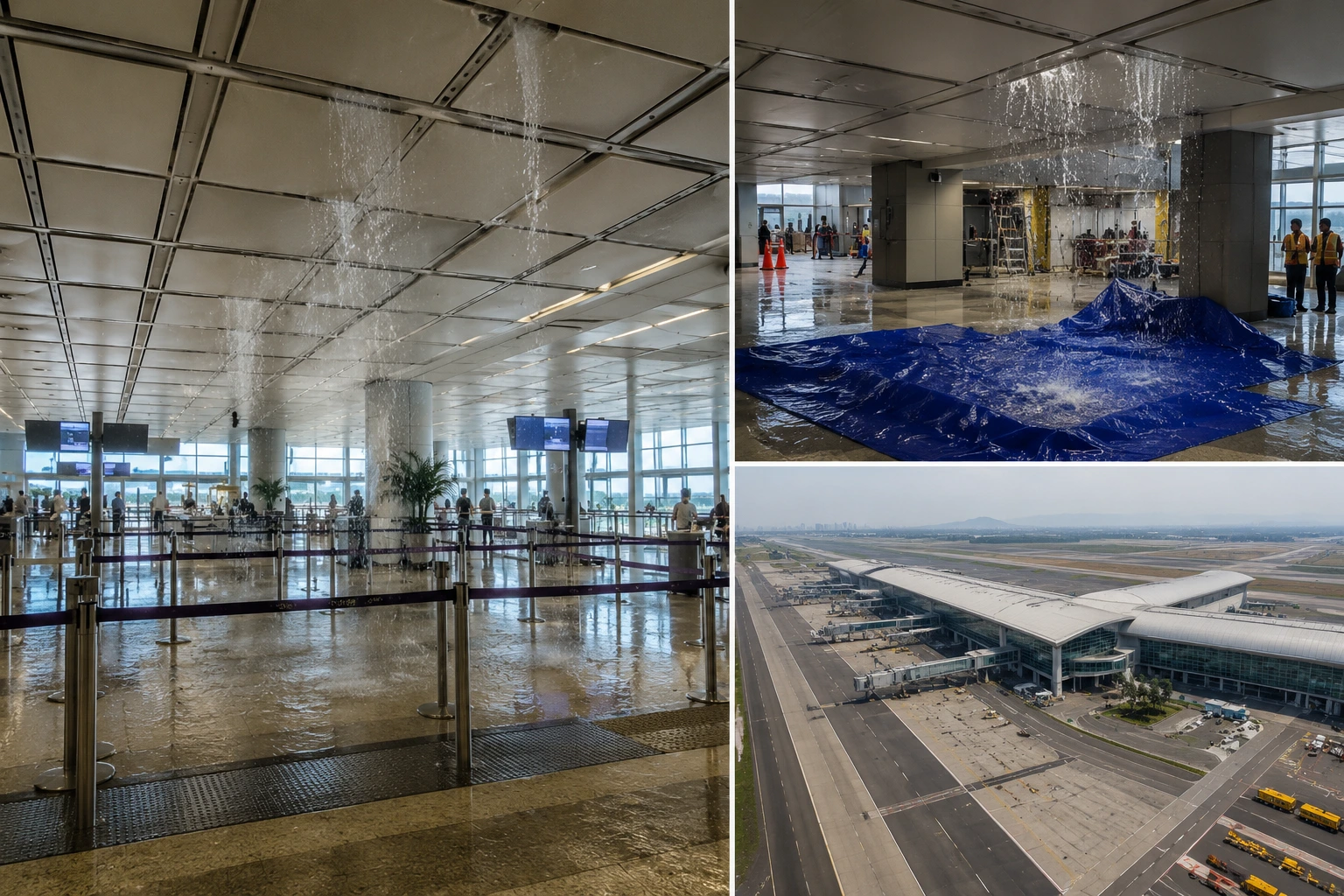 Navi Mumbai Airport Water Leak