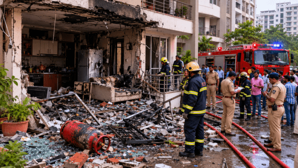 Techie and Parents Die After Gas Leak Explosion in Kharadi!
