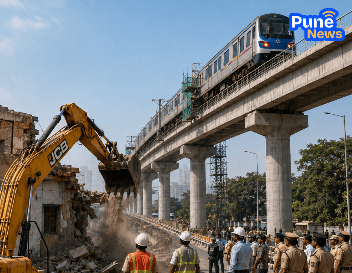 Kalwa-Airoli Elevated Rail Corridor Gains Momentum: Encroachment Removal Begins to Speed Up Project!