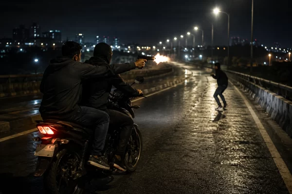 Two unidentified men fire 4 rounds in the air on Katraj-Manterwadi bypass, panic in the area!
