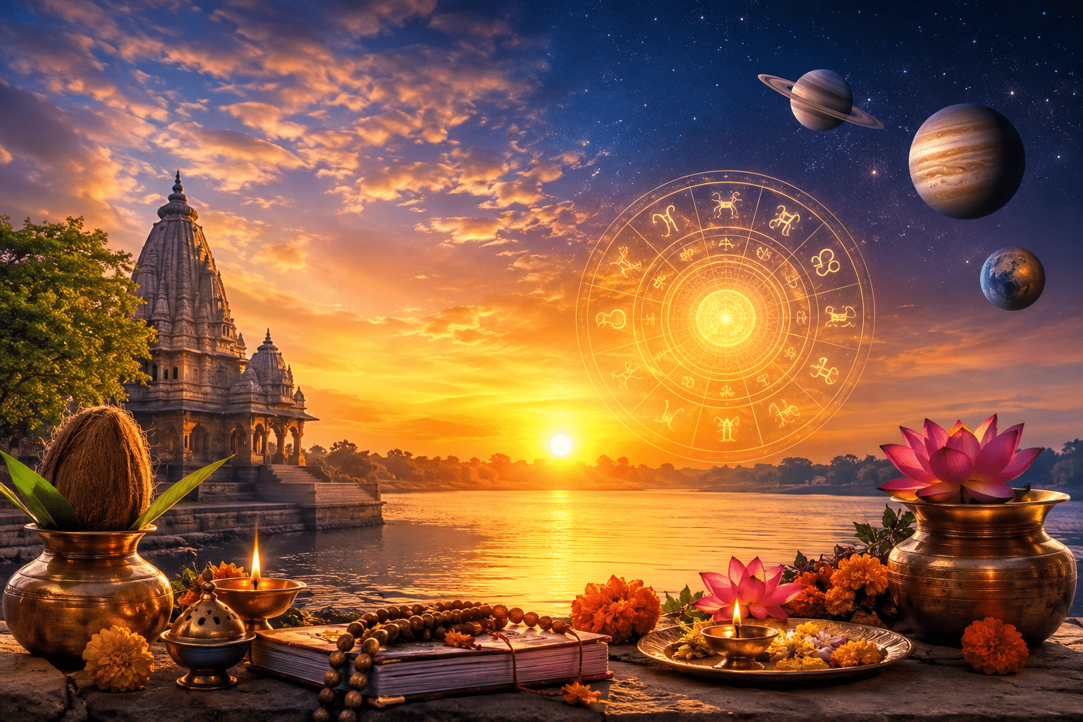 End of Purushottam Maas, Budhaditya and Trigrahi Yoga