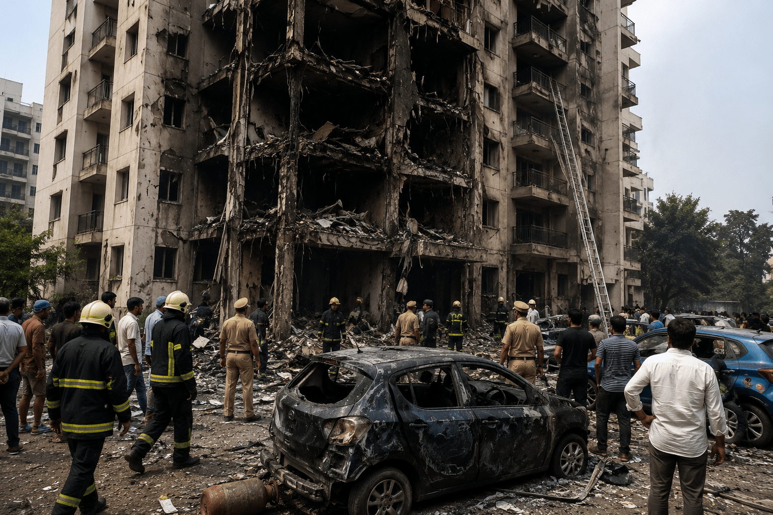Three Injured, Fire Brought Under Control